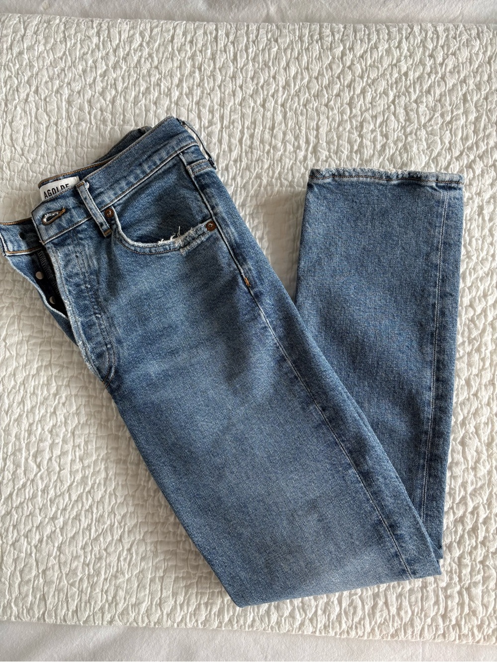Agolde Rylie Crop-  Button-Fly Denim Jeans